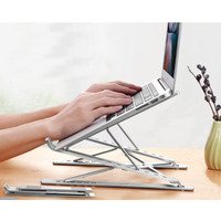 Support d'ordinateur portable pliable double couche en aluminium réglable et portable de haute qualité pour bureau