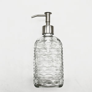 Vente en gros de flacons distributeurs en verre personnalisés design rétro en relief pour parfum <span class=keywords><strong>savon</strong></span> décor - Product Image 1