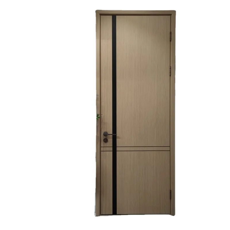 Porta de quarto com pintura ecológica para quartos internos de hotel, porta composta de madeira maciça de vários andares