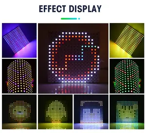 Painel de pixels LED RGB WS2812B SK6812 8x8 16x16 8x32 SMD 5050 5V/12V/24V/FPC/RF4 painel endereçável LED matriz