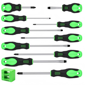 ชุดไขควงวันตู 11 ชิ้น หัวแฉก หัวแบน เหล็ก CRV แม่เหล็ก สำหรับซ่อมแซมบ้าน ด้ามจับกันลื่น - Product Image 1