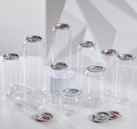 Bouteilles transparentes en PET avec logo, contenants à gâteaux et bocaux pour café, 250/330/500/650 ml, pour les magasins de boissons