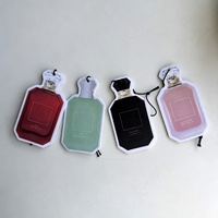 Désodorisants de voiture suspendus personnalisés en gros pour aromathérapie, en papier de coton absorbant, à évaporation naturelle, longue durée, Freesia, Poire, Rose