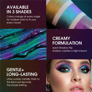 Set <span class=keywords><strong>de</strong></span> Sombras <span class=keywords><strong>de</strong></span> Ojos Langmanni Wonder Peacock Ember <span class=keywords><strong>de</strong></span> 3 Tonos, Multichrome, Metálicas, Brillantes y Líquidas, Marca Privada - Product Image 6