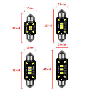 หลอดไฟ LED แบบ Festoon สำหรับรถยนต์ ปี 2016 หลายสี ขาว ขนาด 31 มม. 36 มม. 39 มม. 41 มม. หลอดไฟทรงโดม 6000k สำหรับอ่านหนังสือภายในรถ - Product Image 3