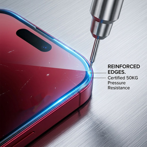 Protector de Pantalla KK9 Personalizado para <span class=keywords><strong>iPhone</strong></span> 18 Pro, <span class=keywords><strong>Precio</strong></span> de Fábrica, Dureza 9H, Vidrio Templado, Antipolvo, Anti Caídas, Anti Roturas - Product Image 2