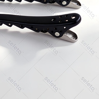 Peigne à cheveux en aluminium noir oxydé, modèle FJ1038, pour le coiffage en salon