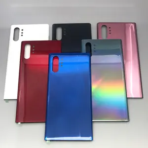 Reemplazo del Panel de la cubierta trasera de la batería para teléfono móvil Samsung Galaxy Note 10 Plus, Panel trasero de cristal