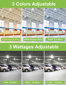 Lámpara LED UFO High Bay de 150W/120W/90W 100-277VAC BLANCA, regulable de 0-10V, para iluminación comercial e industrial, lámpara de almacén, luz High Bay. - Product Image 3