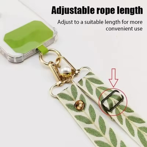 Longe de téléphone <span class=keywords><strong>portable</strong></span> à bandoulière longue et anti-perte réglable avec clip de <span class=keywords><strong>cordon</strong></span> de cou, ornements suspendus en perles, porte-carte - Product Image 4