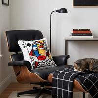 Coussin décoratif en peluche brodé pour la maison, coussin de canapé pour salon, coussin personnalisé avec logo, coussin décoratif Joker