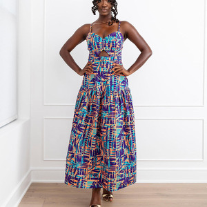Nouvelle <span class=keywords><strong>robe</strong></span> Maxi à imprimé <span class=keywords><strong>africain</strong></span> pour femmes sans manches robes longues de haute qualité - Product Image 1