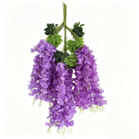 Guirlande de glycine artificielle violette en soie pour décoration d'arche de plafond de mariage, fleurs suspendues en vigne