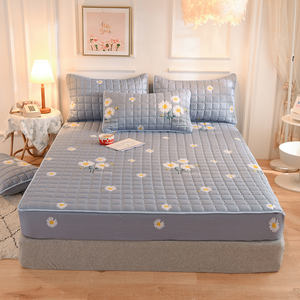 Set Sprei Quilted Penutup Kasur Anti Air dengan Penutup Bedspread Tetap untuk Sprei Fitted Bentuk Alas Mahjong - Product Image 4