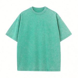 Custom Logo Vintage Silk Screen Printed Regular Fit Heavyweight 100% Cotton Eco-Friendly Breathable Men's T-<b>Shirt</b> - Product Image 4