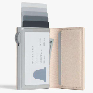 RFID <b>Wallet</b> <b>for</b> <b>Men</b> Women <b>Card</b> Case <b>Wallet</b> Slim Bank Business ID Credit <b>Card</b> Holder Custom Logo Genuine Leather - Product Image 1