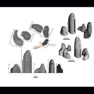 Escultura Art Deco de Acero Inoxidable Pulido Personalizada ANW6487 con Superficie Lisa, Estética Creativa y Elegante, Aniversario China - Product Image 5