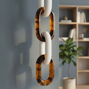 Figura Decorativa Moderna de Resina Impermeable, Hecha a Mano, con Forma Personalizada, para Colgar en la Pared, Decoración del Hogar, Marrón y Blanco - Product Image 1