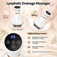 Masseur vibrant Guasha rechargeable sans fil à micro-courant chauffant anti-cellulite pour le corps et les méridiens, brosse de massage pour DTC