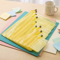 Pochette de rangement en PVC colorée multi-tailles personnalisable avec fermeture éclair en maille imperméable pour jeux de société, puzzles et maquillage