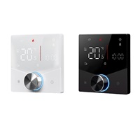 SIXWGH Tuya Smart WiFi Knob Thermostat Pemanas Listrik Kontrol Aplikasi Kompatibel dengan Suara Mode Hemat Energi Sakelar Termostat Rumah Pintar