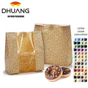 Thủ Công Túi Bánh Mì Giấy Rõ Ràng Cửa Sổ 100 Dán Cho Nâu Bánh Mì Nướng Cookie Bao Bì Sourdough Bánh Mì Thân Thiện Tùy Chỉnh Túi Bánh Mì - Product Image 1