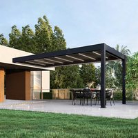 Pergola Bioclimatique Motorisée en Aluminium pour Extérieur - Écologique, Étanche, Design Naturel pour Balcon