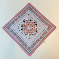 Tapis de Mahjong Américain Antidérapant avec Base en Caoutchouc, Tapis de Table de Mahjong Durable Pliable pour Voyage avec Sac de Rangement pour Soirées Jeu