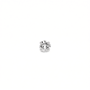 Orecchini a lobo rotondi con diamante E1378, montatura a griffe da 6 mm, gioielli classici unisex di alta qualità - Product Image 1