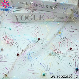 100% in fibra di poliestere arcobaleno fuochi d'artificio perline per unghie tulle tessuto a maglia a maglia tessuto base di scena abbigliamento casual - Product Image 3