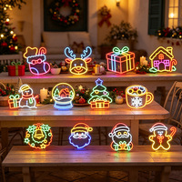 Letrero LED de Acrílico con Alimentación USB para Navidad, Decoración Luminosa para Mesa y Pared