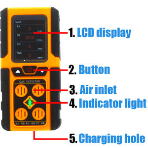 LEL O2 CO H2S TWA 경보 3000mAh 배터리 긴 수명에 대 한 고감도 DST-B10-G4 휴대용 4 가스 감지기 - Product Image 2