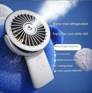 Water-cooled Misting <b>Fan</b> USB Mini Desktop <b>Fan</b> <b>Power</b> Bank Compatible Silent Operation <b>High</b>-speed Cooling <b>Fan</b> - Product Image 6