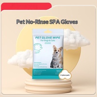 Lingettes-gants portables pour animaux de compagnie, lot de 6, pour le nettoyage des chiens et des chats à la maison, en voyage, lors des promenades et des séances de toilettage