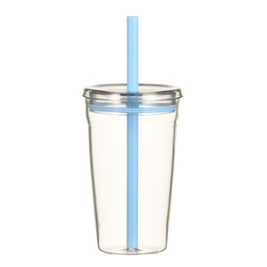 Novo 450ml Copo de Água de Vidro Transparente com Tritan Straw & Lid Café & Milkshake Garrafa Copo Personalizado Logo Escritório Beber Caneca - Product Image 5