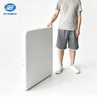 Table pliante portable blanche en plastique pour événements, 6 pieds, 8 pieds, pour repas, barbecue, pique-nique, camping, vente en gros ROMANCE