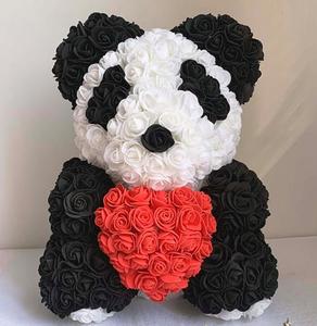 Orsacchiotto di Rose Artificiale Fatto a Mano da 25cm, 40cm, 70cm per San Valentino e Occasioni Festive - Product Image 1