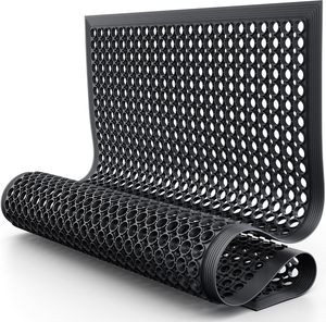Tapis de sol en caoutchouc commercial antidérapant et anti-fatigue avec design de drainage sécurisé pour restaurant, cuisine, intérieur, extérieur, entrée - Product Image 1