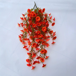 ดอกไม้ประดิษฐ์ Sunshine Flower Language รุ่น 69-Eye Morning Glory สีแดงฤดูใบไม้ร่วง แบบแขวนตกแต่งผนัง - Product Image 4