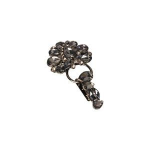 Flower Shape Diamond Duckbill Buckle Metal <b>Button</b> For Women DIY Jewelry Accessories Black And White - Product Image 4