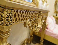 Updecors Design personnalisé Tables d'appoint de salon de luxe classiques Table d'appoint en bois sculpté à la main