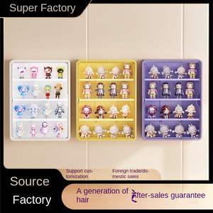 Hiện đại <span class=keywords><strong>PP</strong></span> Treo Tường Hộp mù lưu trữ Rack hiển thị cho búp bê và đồ trang trí thiết kế trong suốt - Product Image 2