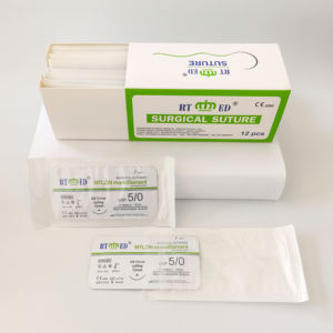 ไหมเย็บแผลผ่าตัดชนิดไม่ละลาย NYLON /<span class=keywords><strong>SILK</strong></span>/Ployester/Polypropylene พร้อมเข็ม - Product Image 3