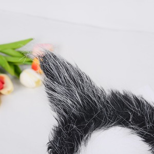 Diadema de Orejas de Lobo de Peluche, Diadema de Animal de Poliéster Unisex, Duradera, de Alta Calidad, para Navidad, Halloween y Fiestas - Product Image 6