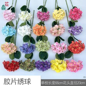 Flores de hortensia de seda, decoraciones de boda, flores artificiales hechas a mano para arreglos de pasillo de salón de bodas - Product Image 4
