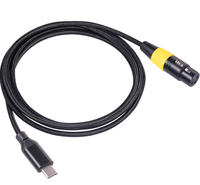 Cable Adaptador Flexible USB Tipo C Macho a XLR Hembra de 3 Pines con Carcasa de Metal y Nylon Negro para PC, Teléfono, Tableta, 2M 3M
