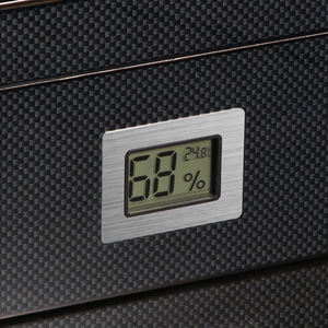 תיבת סיגר הומידור סיגר מותאם אישית עבור סיגרים סיבי פחמן זכוכית סיגר ארז סיגר ארז עם היגרומטר אלקטרוני - Product Image 4