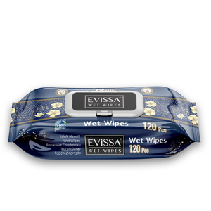 Toallitas Húmedas EVISSA, Paquete de 120 Toallitas, Limpieza Suave y Delicada, Sin Alcohol, Sin Parabenos, Aroma Fresco, Toallitas para el Cuidado de la Piel, Paquete de 12 Unidades - Product Image 1