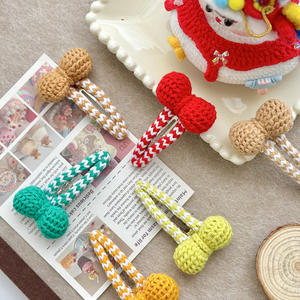 Fermagli <span class=keywords><strong>per</strong></span> Capelli Retrò in Lana <span class=keywords><strong>per</strong></span> Bambine dello Zhejiang, Clip BB con Fiocco, Accessori Dolci <span class=keywords><strong>per</strong></span> Capelli Intrecciati, Capelli Lisci e Laterali, <span class=keywords><strong>per</strong></span> il Capodanno Cinese - Product Image 1