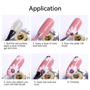 LILYCUTE Gel per Unghie 8ml ad Alta Saturazione per <span class=keywords><strong>Disegno</strong></span> 3D, Gel Colorato OEM, Gel Metallico Senza Residui per Linee Artistiche, per Design Unghie Fai-da-Te - Product Image 6